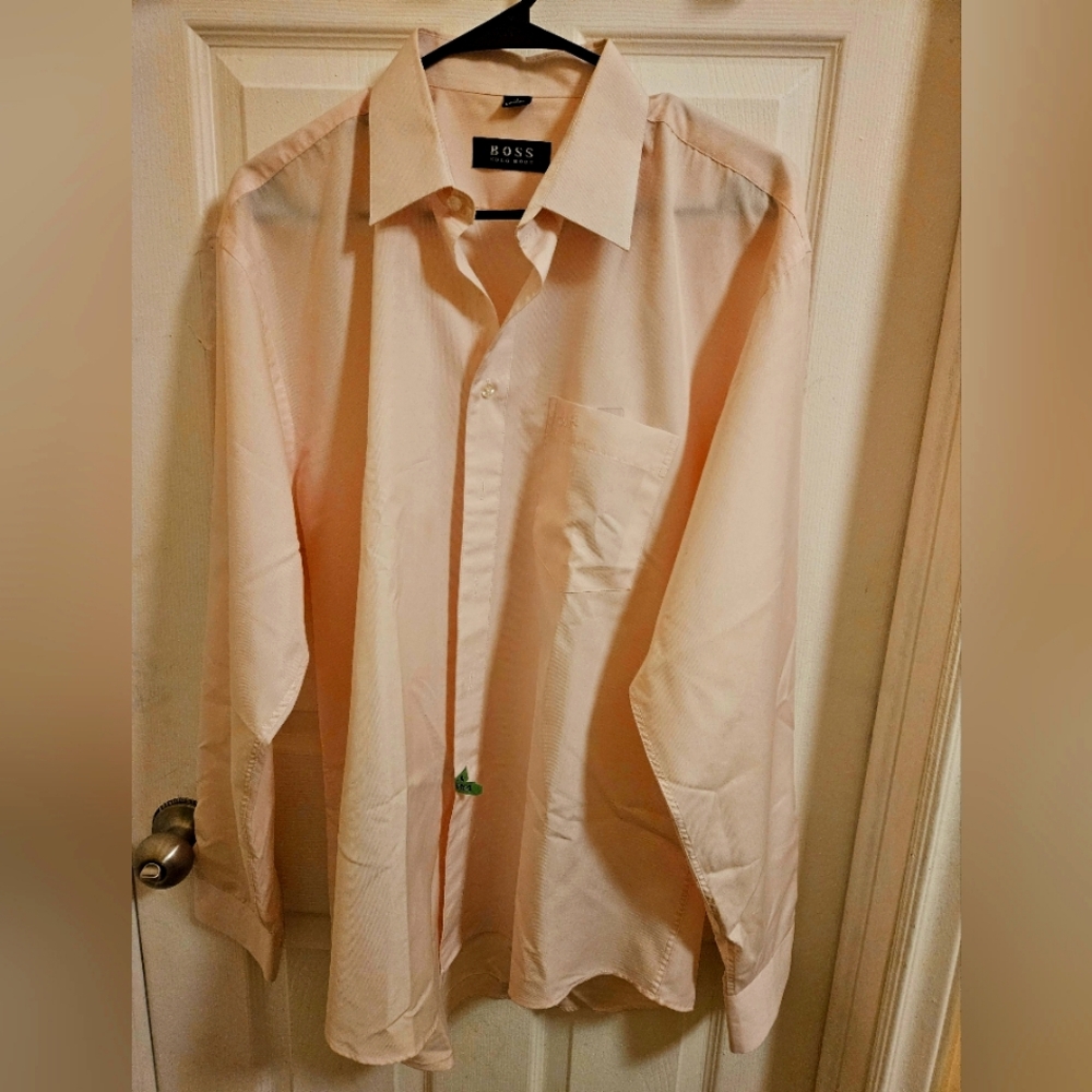 BOSS Men's Pink Shirt
